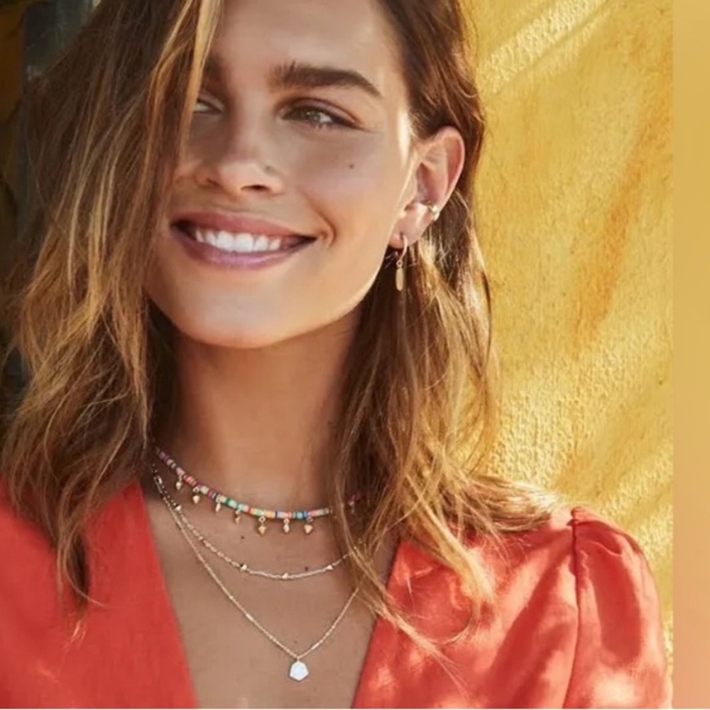 Kendra Scott Clove Gold Layered Necklace - Picture 6 of 8